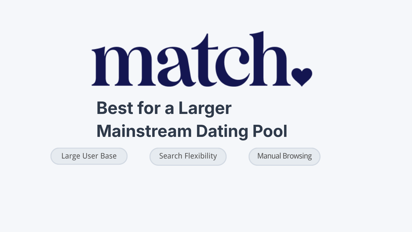 Match review card for a larger mainstream dating pool on TopDatingFinder