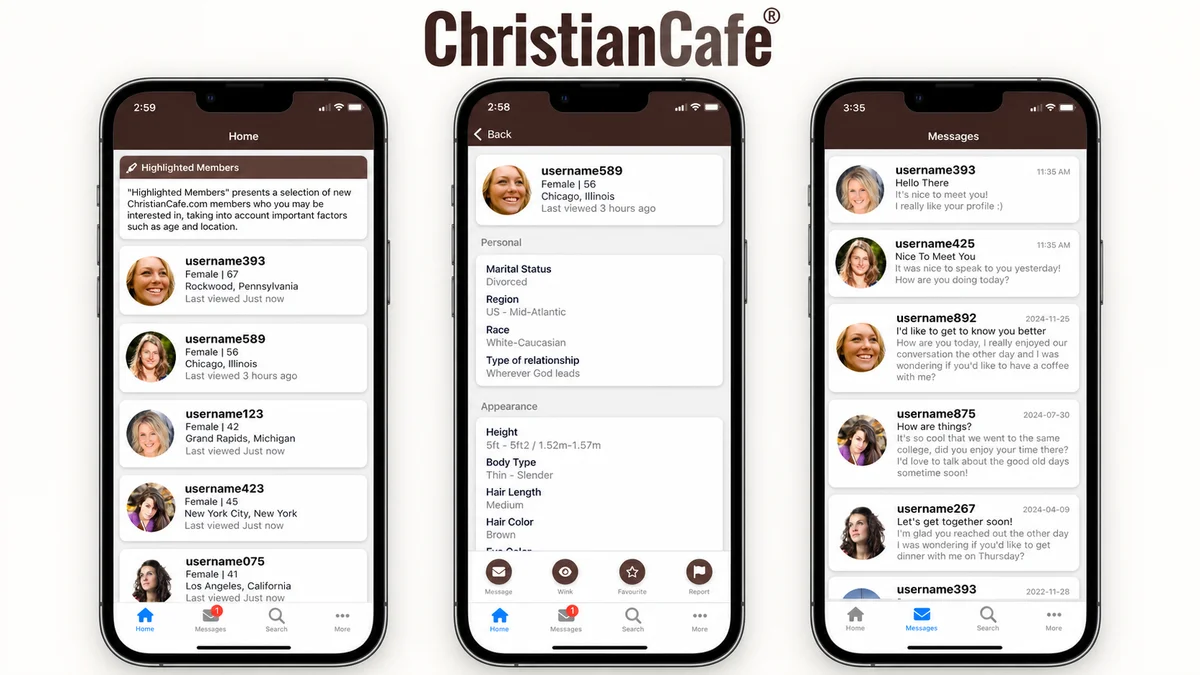ChristianCafe signup questionnaire evaluating faith testimony on one of the best Christian dating apps