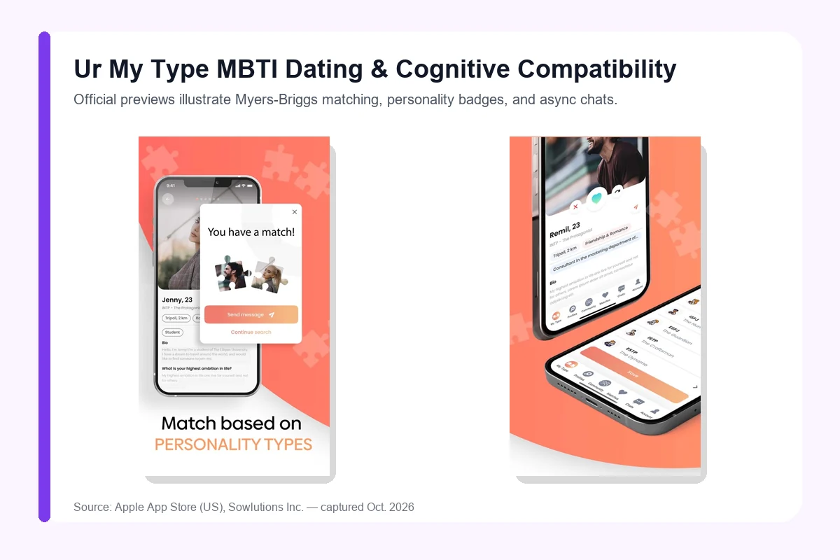 Ur My Type Myers-Briggs personality matching and cognitive pairing interface